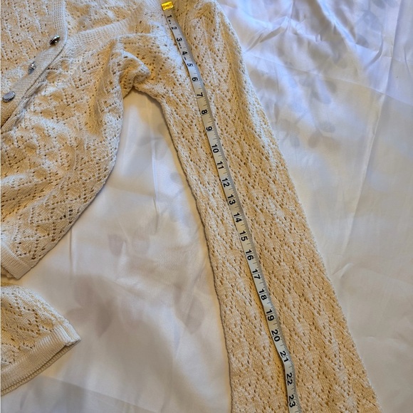 Cream Crochet Knit Cardigan & Skirt Set - Picture 8 of 10